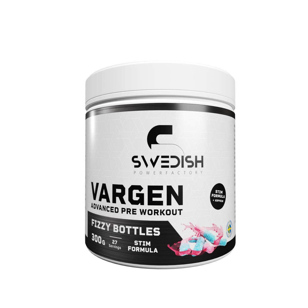 Swedish Powerfactory Vargen PWO pre-workout med koffein för energi och fokus kraftfull