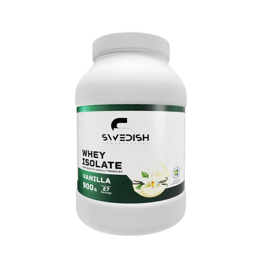 Swedish Powerfactory Whey Isolate vanilj 900g svenskt vassleproteinisolat låglaktos
