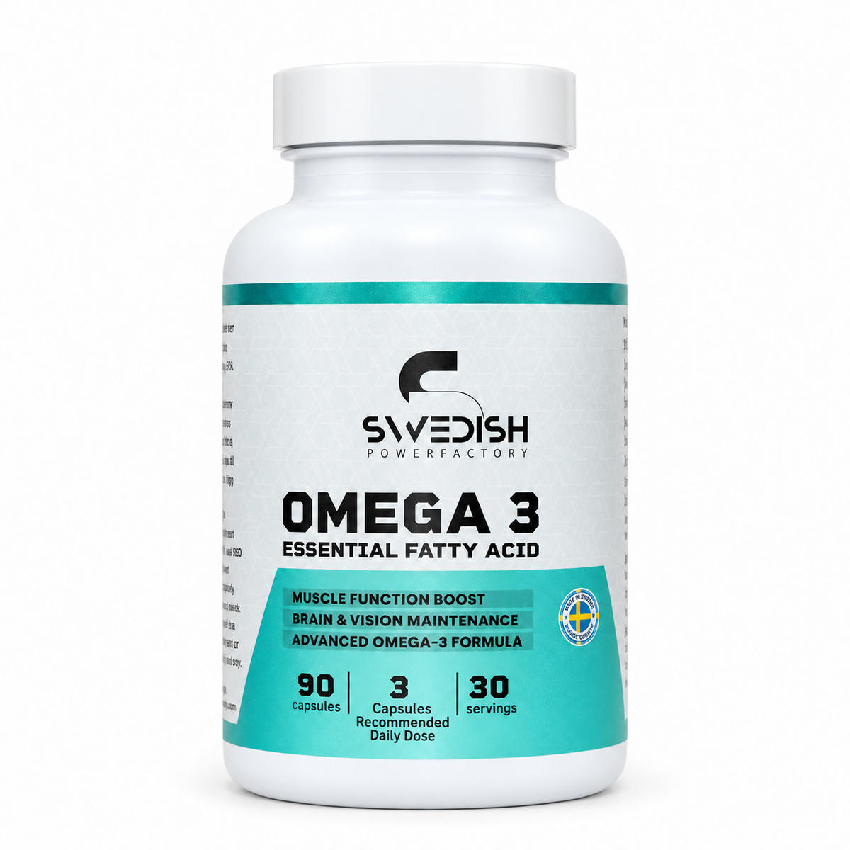 Swedish Powerfactory Omega3 90 kapslar, framsida