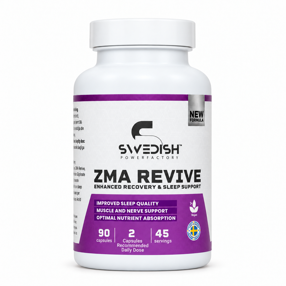 Swedish Powerfactory ZMA Revive 90 kapslar, framsida